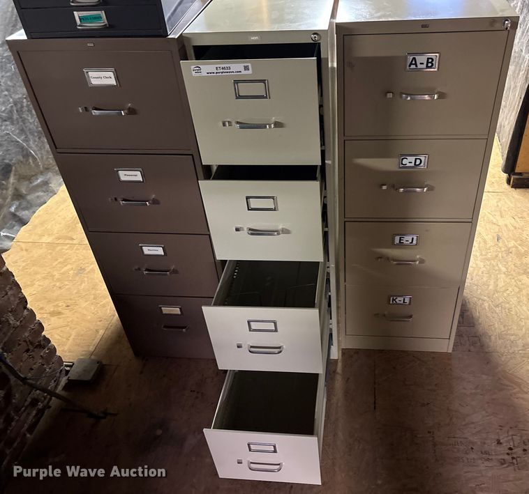 image for item ET4633 (4) filing cabinets