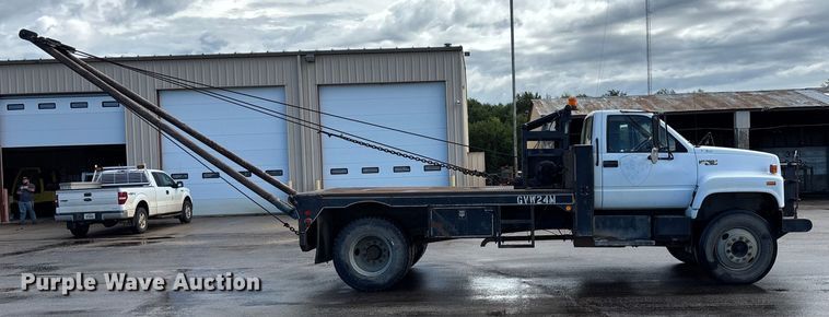 image for item ET4642 1992 CHEV Flatbed Winch Truck winch truck