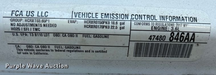 image for item EU0039 2017 Jeep Wrangler SUV