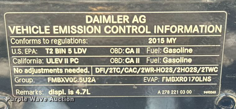 image for item EU0043 2015 Mercedes-Benz S550 