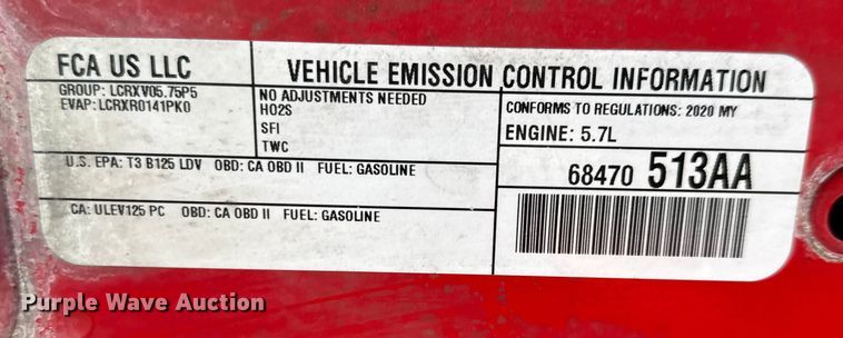 image for item EU0046 2020 Dodge Charger 