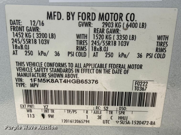 image for item EU0048 2017 Ford Explorer Police Interceptor SUV