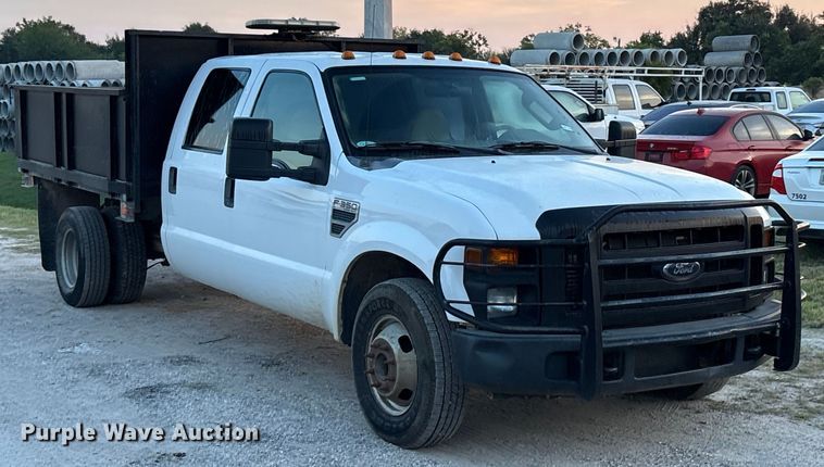 image for item EU0054 2008 Ford F350 Super Duty Crew Cab dump bed pickup truck