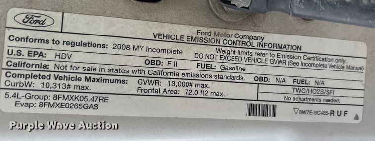 image for item EU0054 2008 Ford F350 Super Duty Crew Cab dump bed pickup truck