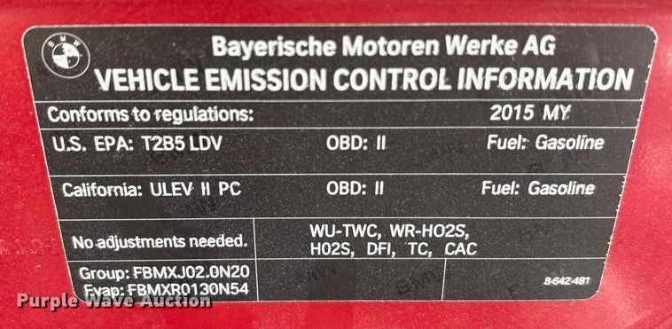 image for item EU0056 2015 BMW 328i 