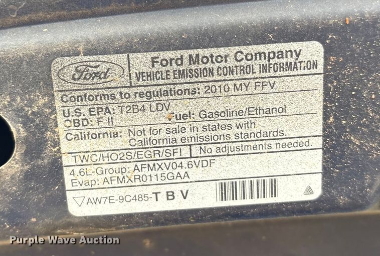 image for item EU3672 2010 Ford Crown Victoria Police Interceptor 