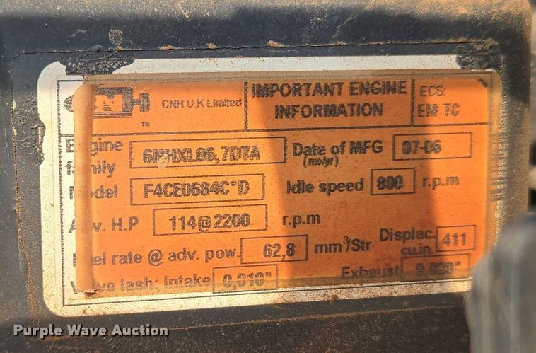 image for item EU3681 2006 New Holland TS115A MFWD tractor