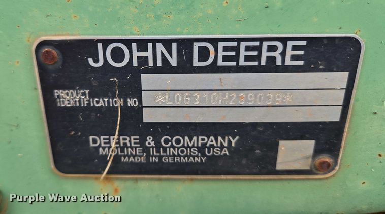 image for item EU3684 1999 John Deere 6310 tractor