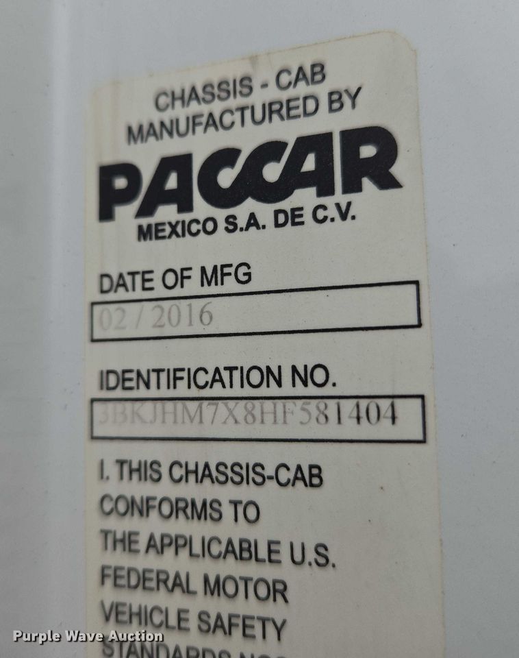 image for item EU3687 2017 Kenworth K370 pothole patcher truck