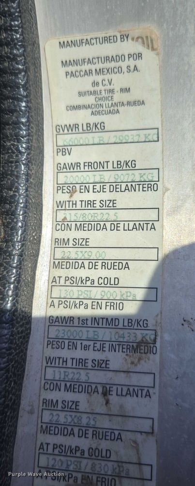 image for item EU4599 2016 Peterbilt 320 refuse truck