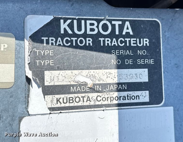 image for item EV1766 Kubota M125X MFWD tractor