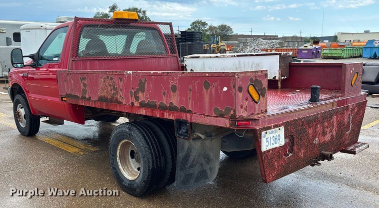 image for item EV1774 1999 Ford F350 Super Duty flatbed pickup truck