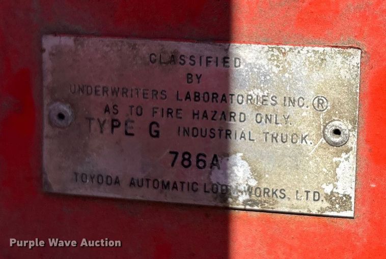 image for item EV1780 Toyota forklift