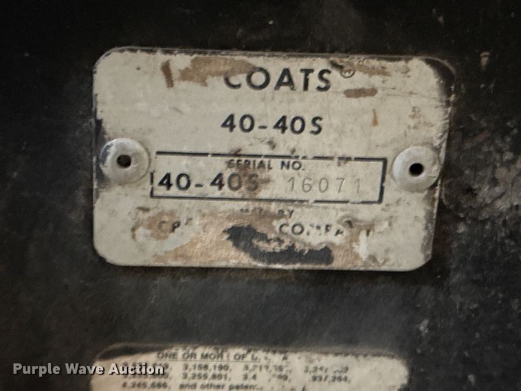 image for item EV1814 Coats 40-40SA tire machine