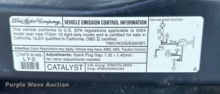 image for item EV1851 2004 Ford E150 van