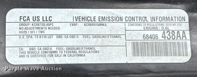 image for item GH9365 2019 Dodge Grand Caravan handicap accessible van