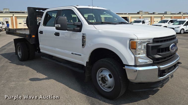 image for item DU6808 2020 Ford F350 Super Duty XL Crew Cab dump flatbed pickup truck