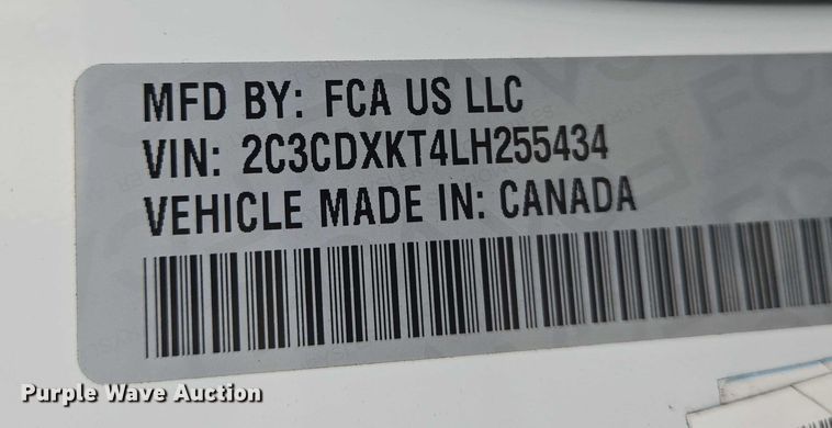 image for item DU6811 2020 Dodge Charger Police 