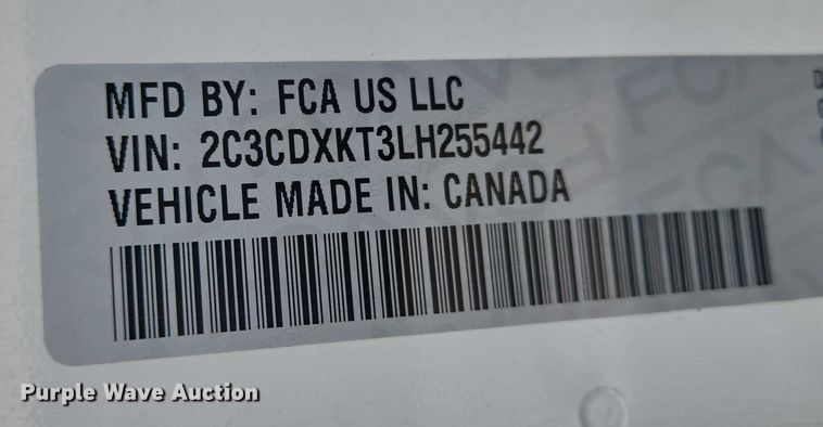 image for item DU6812 2020 Dodge Charger Police 