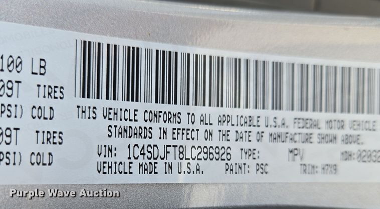 image for item DU6819 2020 Dodge Durango SSV SUV