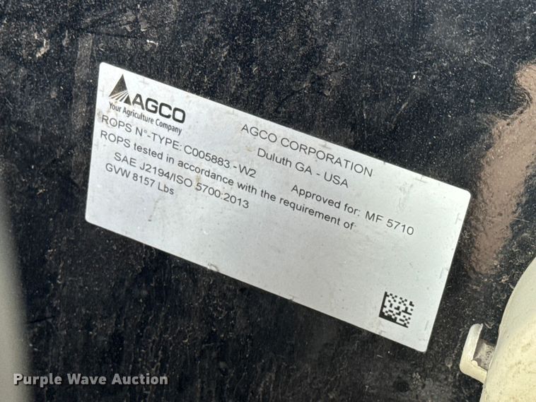 image for item DU6826 2018 Massey Ferguson 5710 MFWD tractor