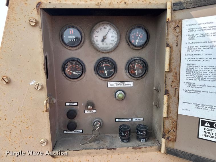 image for item DU6837 LeRoi 185 air compressor