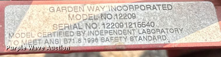 image for item DU6859 Troy-Bilt Bronco rototiller