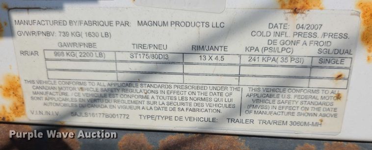 image for item DZ6184 Magnum MLT3060MMH light plant