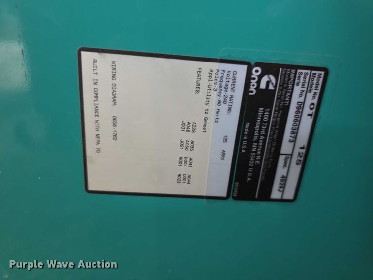 image for item DZ6212 Cummins  20ES generator