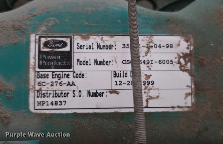 image for item DZ6214 Cummins  GGFB3384771 generator