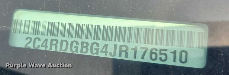 image for item EF3754 2018 Dodge  Grand Caravan  van