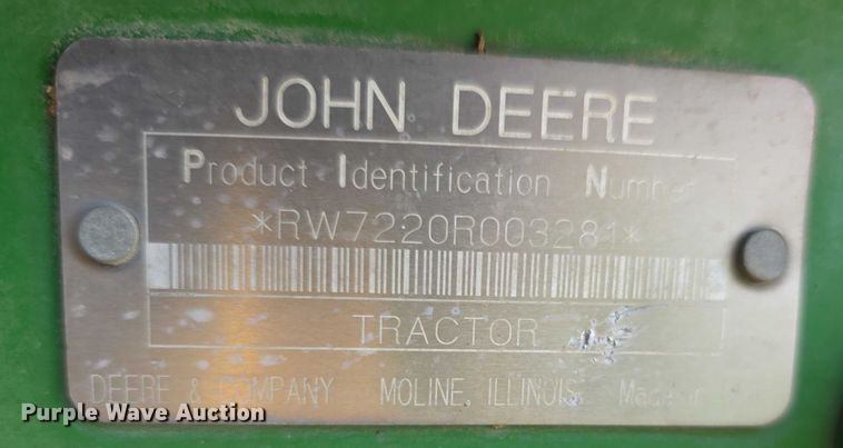 image for item EF3776 2003 John Deere 7220 MFWD tractor