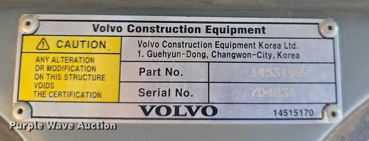 image for item EF3779 2007 Volvo EC240B LC excavator