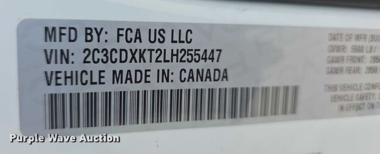 image for item EF3785 2020 Dodge  Charger Police 