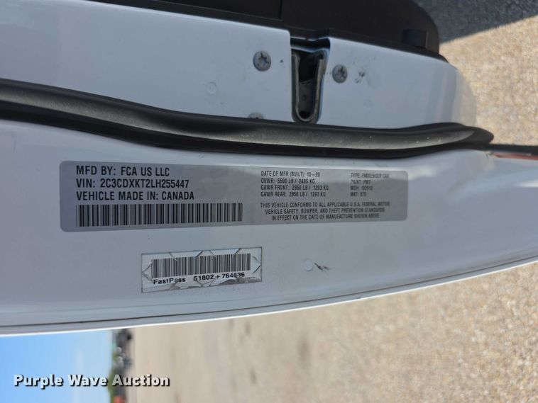 image for item EF3785 2020 Dodge  Charger Police 