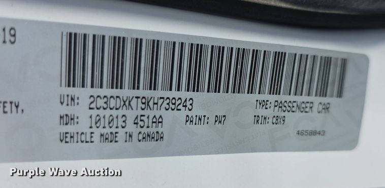 image for item EF3786 2019 Dodge  Charger Police 