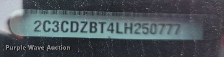 image for item EF3789 2020 Dodge Challenger 