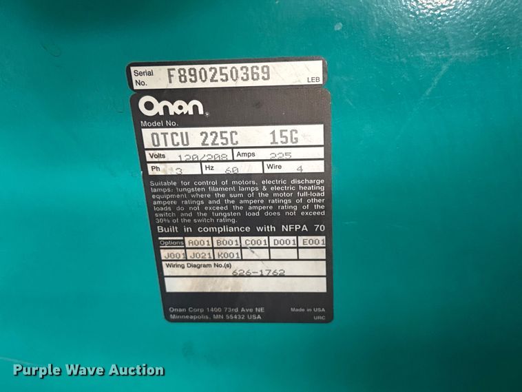 image for item EM8179 Onan 60 generator