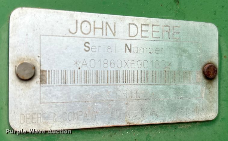 image for item DO1186 2001 John Deere 1860 air seeder