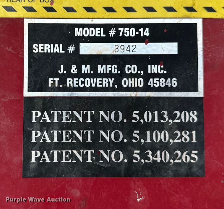 image for item DP8855 J&M 750-14 grain cart