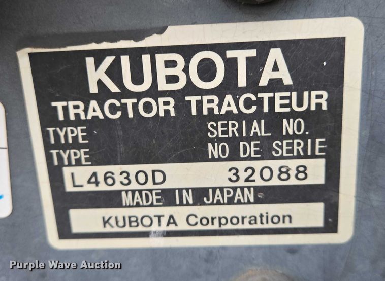 image for item DU6867 2004 Kubota L4630D MFWD tractor