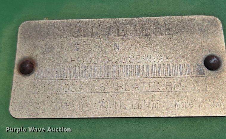 image for item DU6871 2006 John Deere 3830 swather / windrower