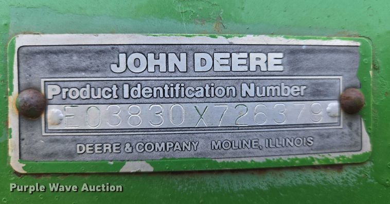 image for item DU6871 2006 John Deere 3830 swather / windrower