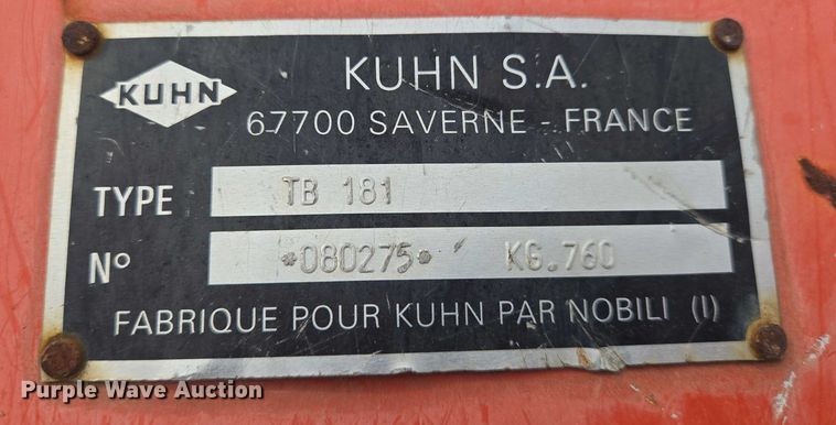 image for item DU6896 Kuhn TB 181 flail mower