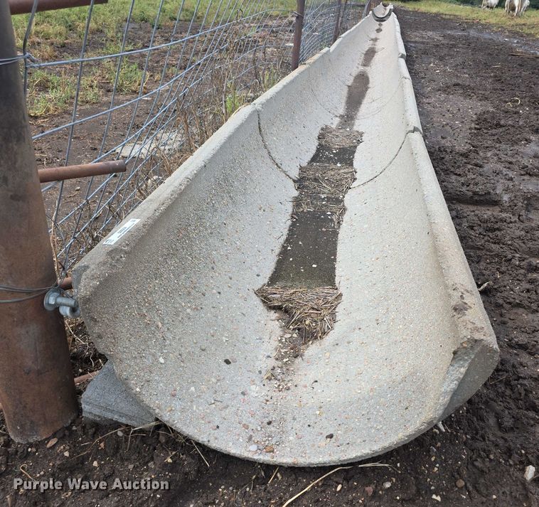 image for item DZ6334 Approximately 32 concrete feed bunks
