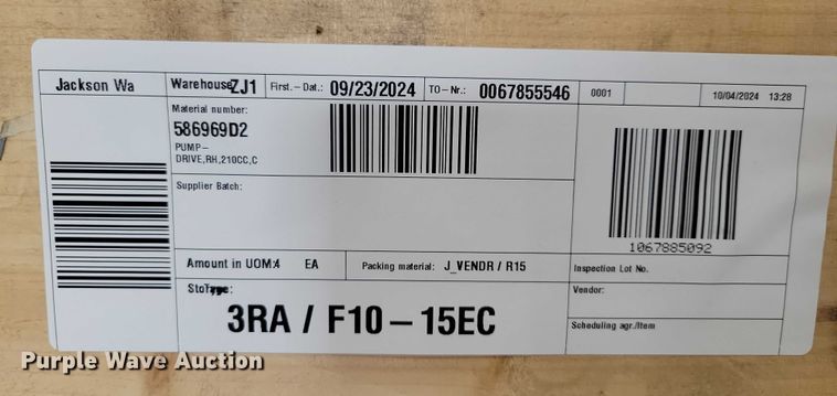 image for item DZ6579 (10) hydraulic drive pumps