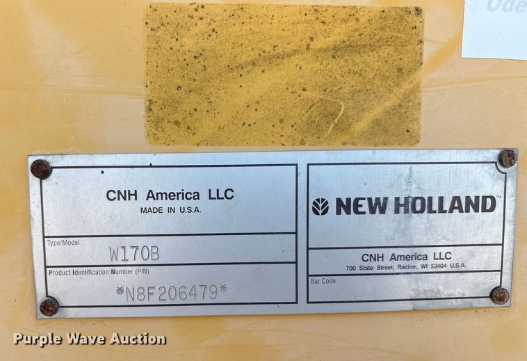 image for item EA7513 2008 New Holland W170B wheel loader