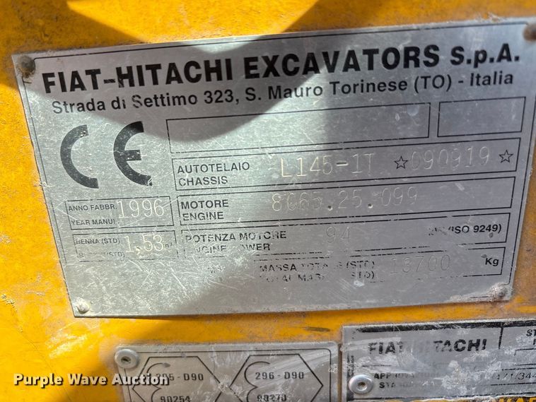 image for item EA7519 1996 Fiat-Allis FL145 track loader