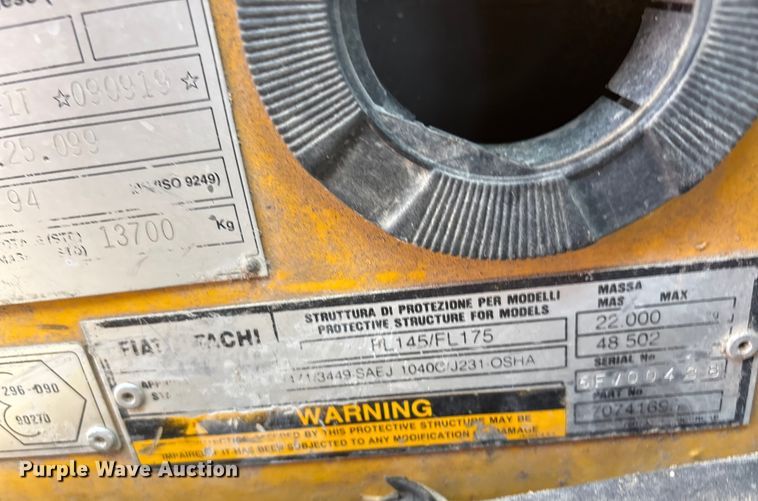 image for item EA7519 1996 Fiat-Allis FL145 track loader