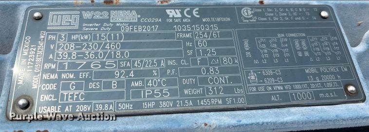 image for item EC4407 Adams BLO-24-54 fertilizer conveyor